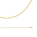 Solid 14k Yellow Gold Necklace Wheat Chain Flat Open Cable Link Polished Genuine Thin, 1.5 mm - 16 inch X328