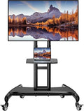 32-82 Inch Mobile TV Cart with Wheels S1290