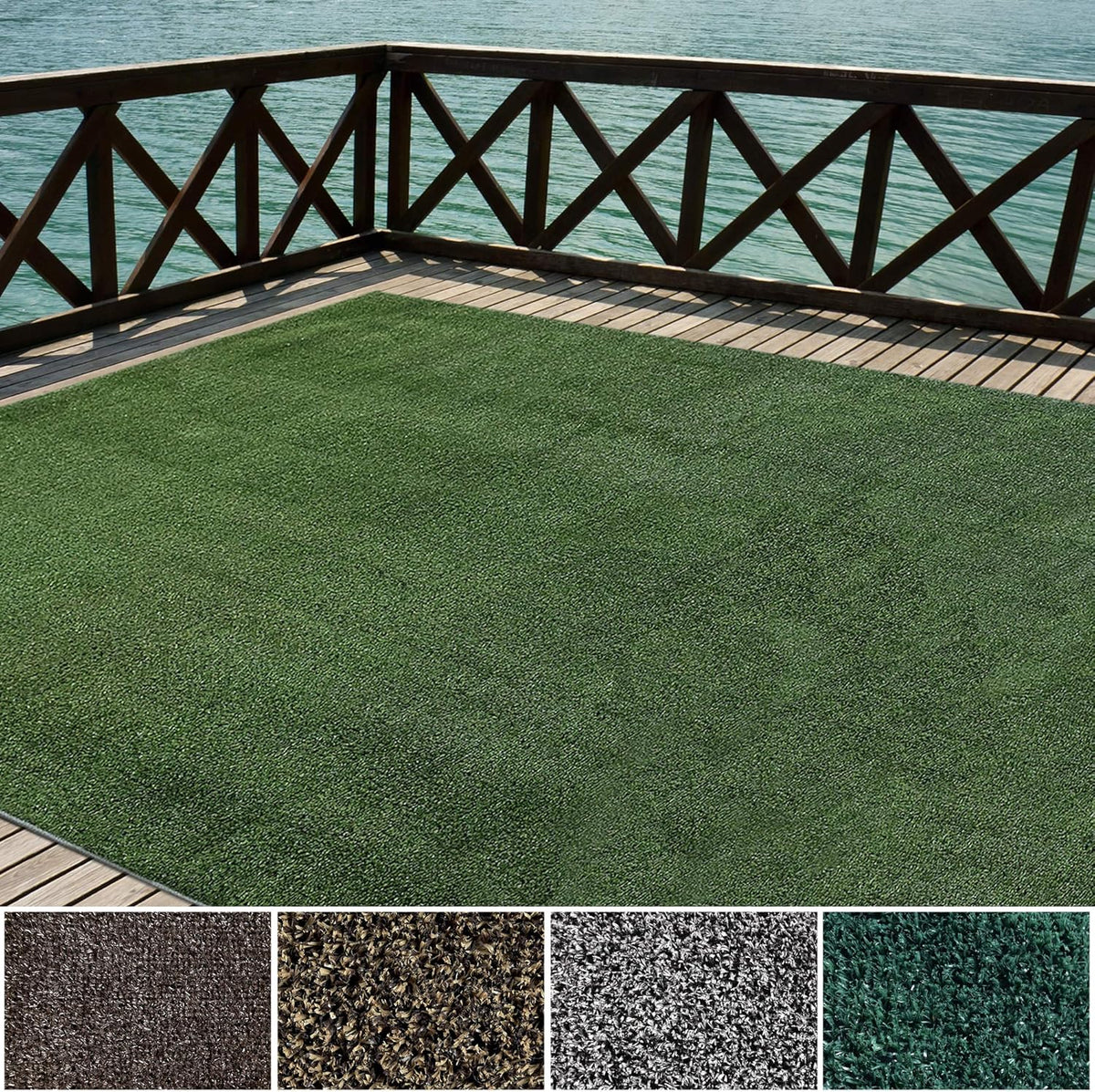 Lawn Green 4'X20' Low Pile Artificial Grass Turf Carpet M6490