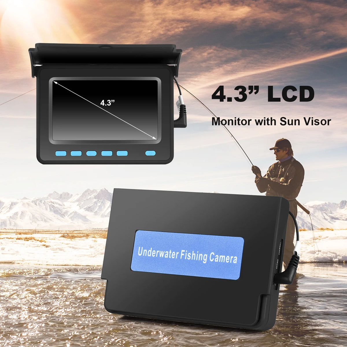 4.3'' LCD Underwater Fishing Fish Finder R320