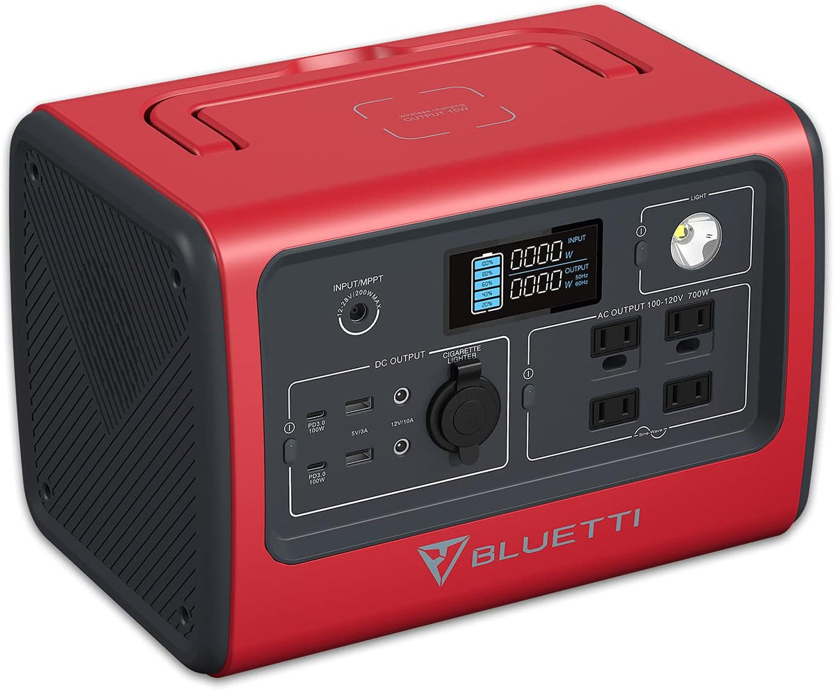 800W/716Wh Portable Power Station LiFePo4 Battery Pack with 4 110V AC Outlets O9969