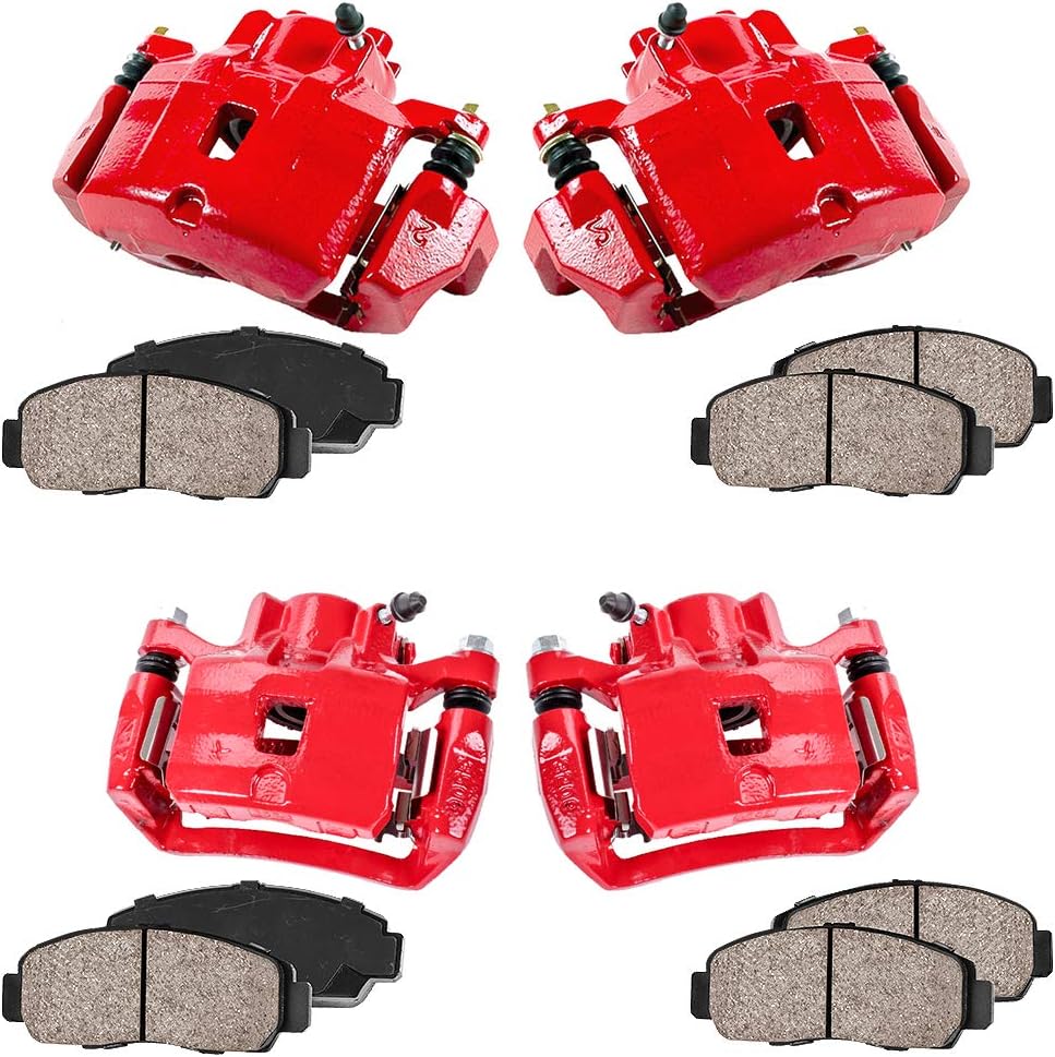 Red Semi-Loaded Calipers and Ceramic Pads Brake Kit L7858