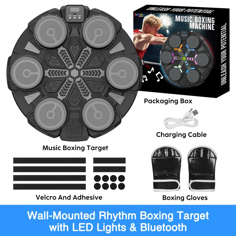 Wall Mounted Bluetooth Music Boxing Machine with Boxing Glove V670