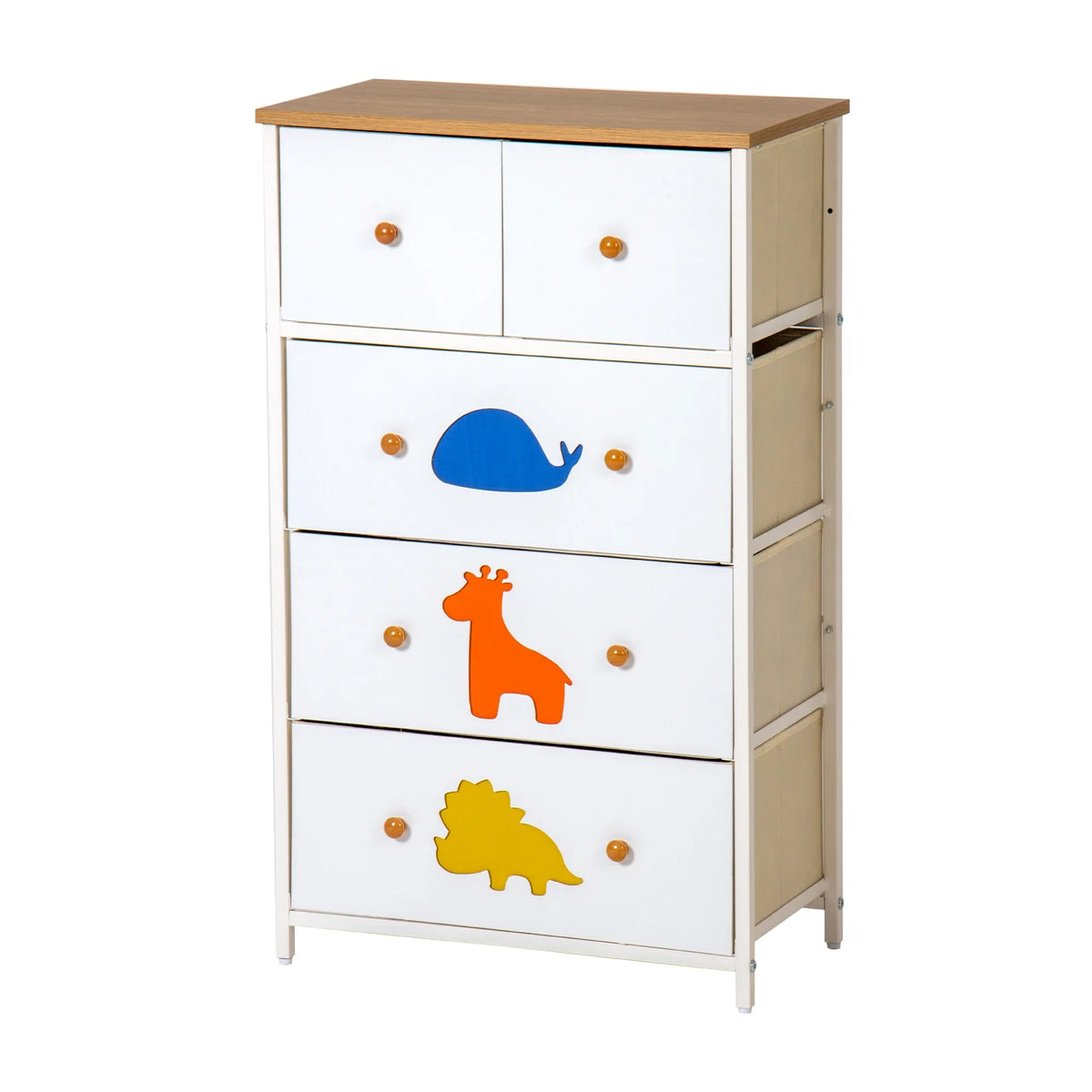 White 5 Drawer Dresser C134
