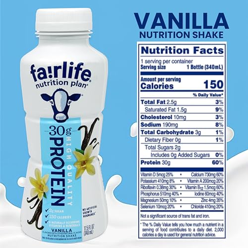 Chocolate Vanilla Protein Shake Variety, Pack Of 8, 11.5 Oz Each Y464149