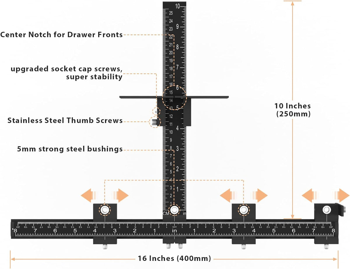Aluminum Alloy Adjustable Cabinet Hardware Jig R779