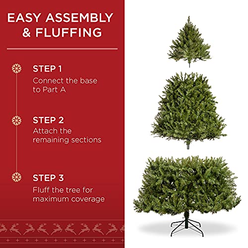 6ft Pre-Lit Douglas Fir Artificial Christmas Tree with 450 Warm White Lights A69118