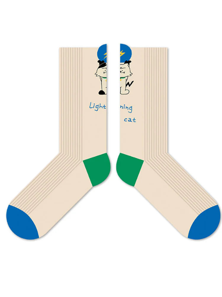 Cute Cartoon Kitty Mid-Calf Socks G820097