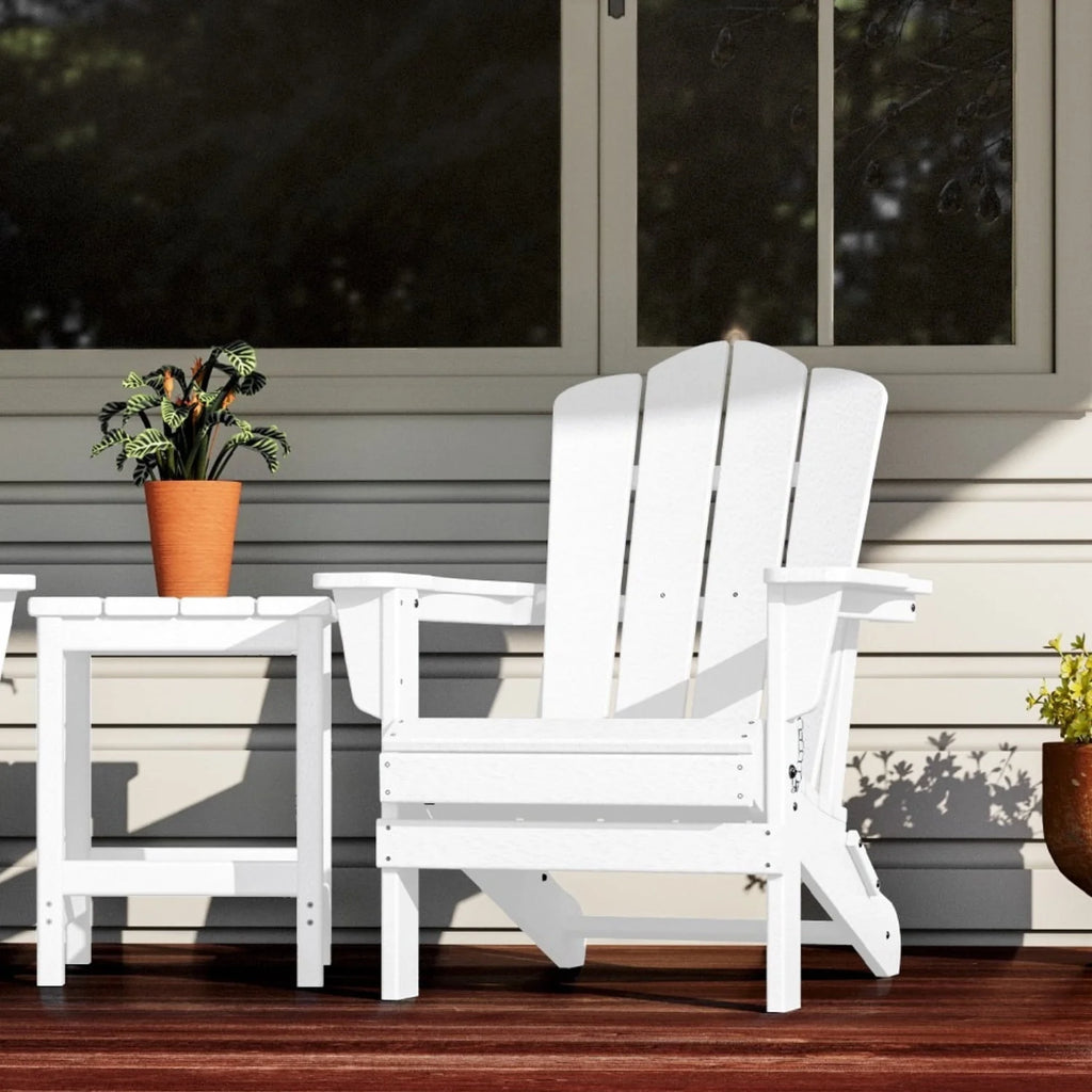 Gray Folding Plastic Adirondack Chair B2817