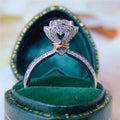 Moissanite Diamond Ring 925 Sterling Silver Size 7 P165