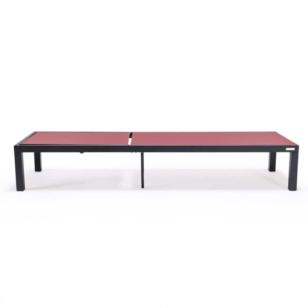 Black Powder Coated Aluminum Sling Chaise Lounge Chair Set of 2 O304198