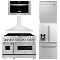 48 Dual Fuel Range, Range Hood, Microwave, Dishwasher, Refrigerator with Water & Ice Dispenser N644