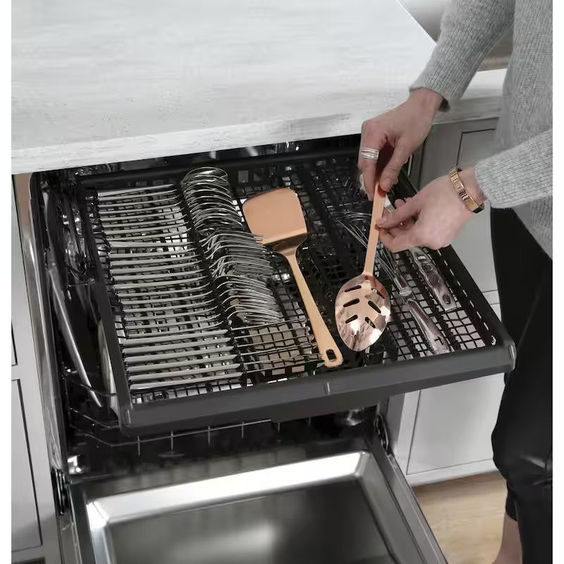 Built-In Matte White Dishwasher with Stainless Steel Tub V304