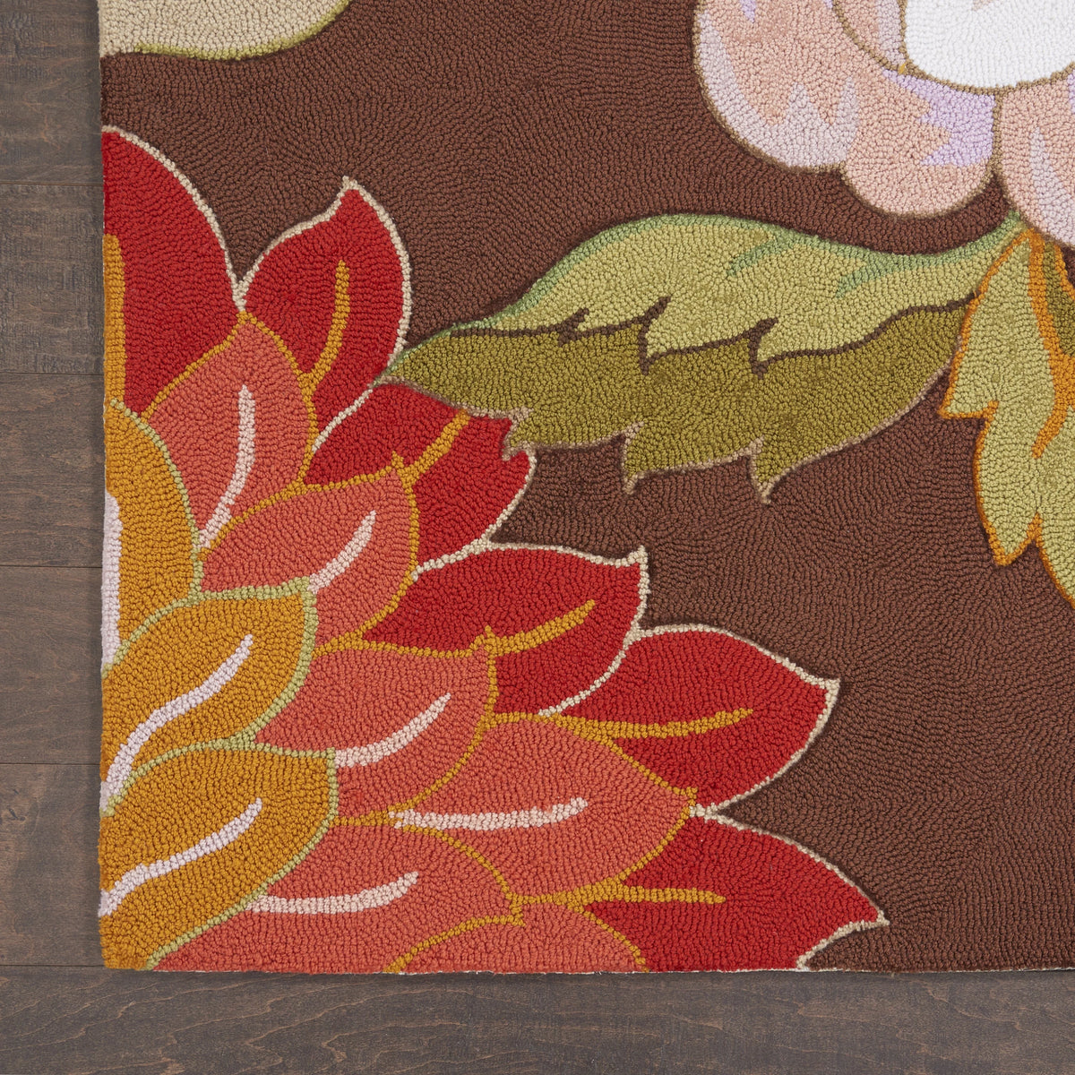 Floral Chocolate 5' x 7'6" Area Rug K370