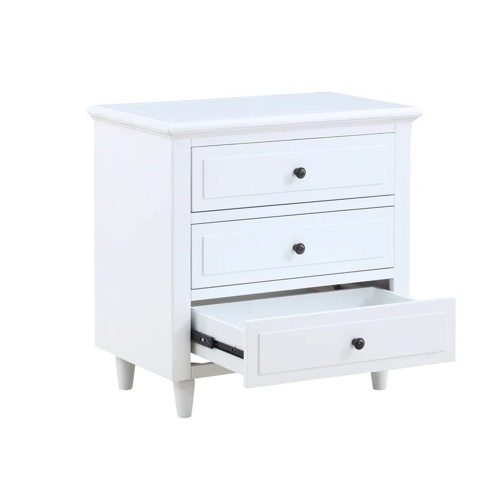 27.9" Oversized 3-Drawer Solid Wood Nightstand S134602
