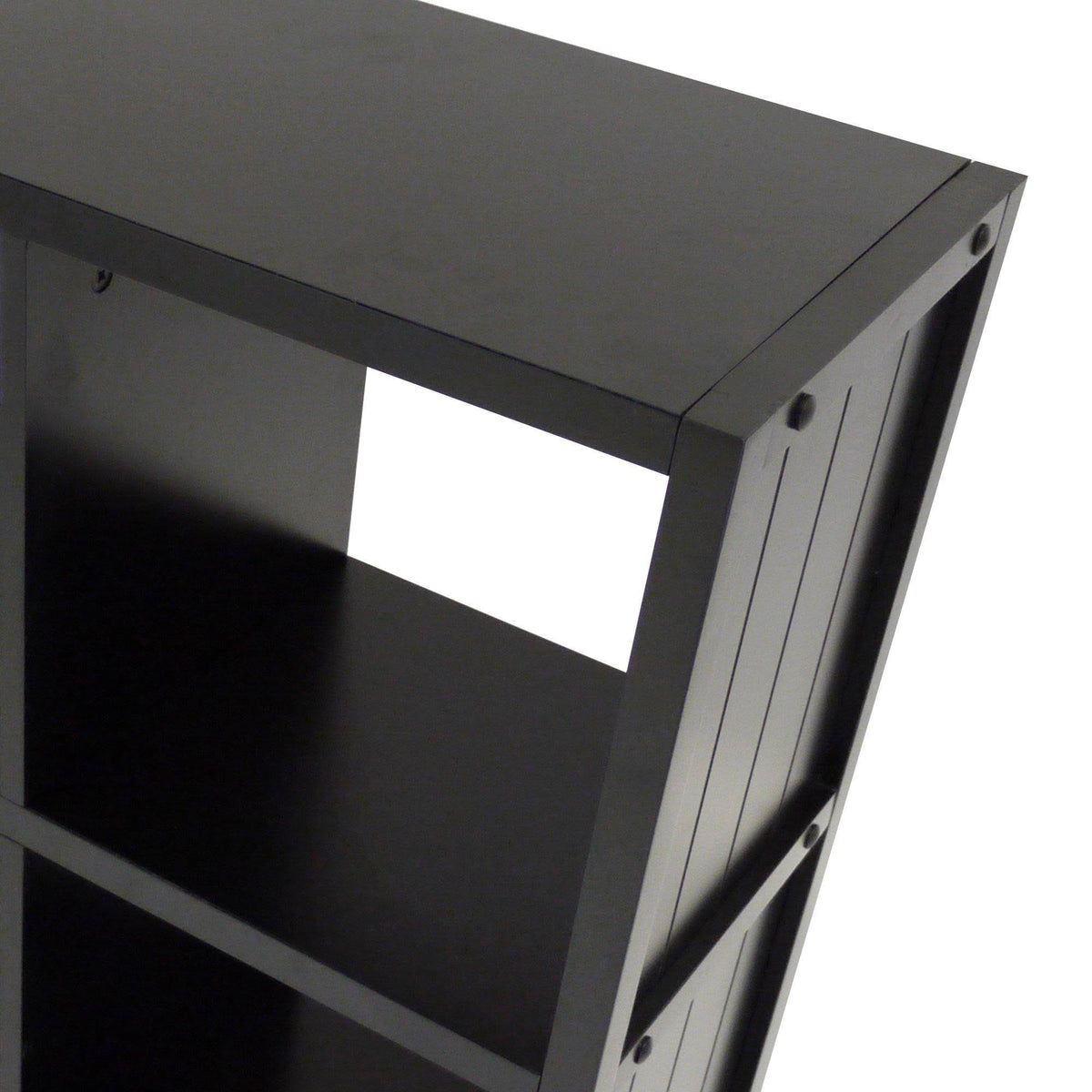 5-Pc Wainscoting Panel Shelf 4 x 2 Cube with 4 Foldable Baskets D414258