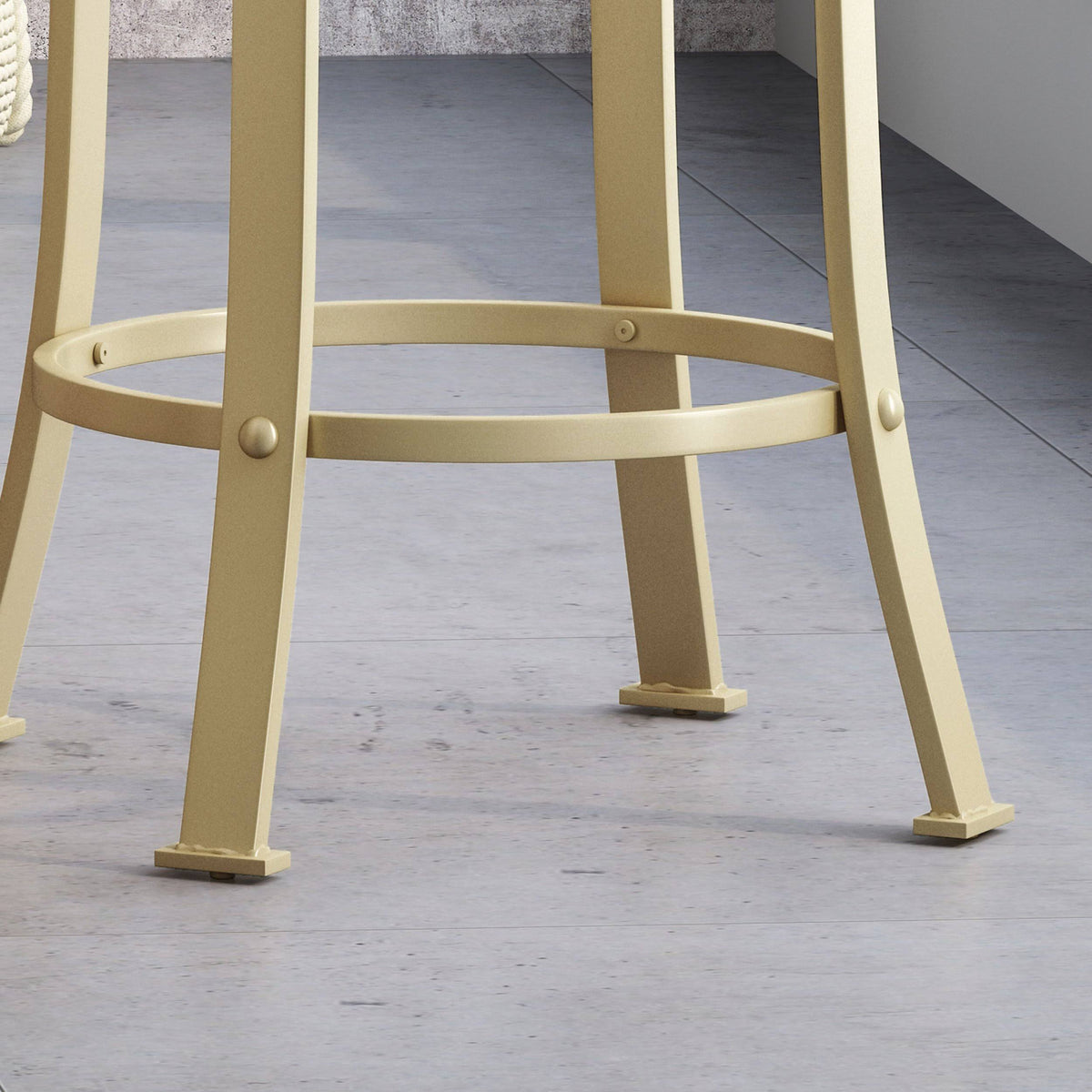 Blue Gold Swiveling Counter Stool Set of 2 V399