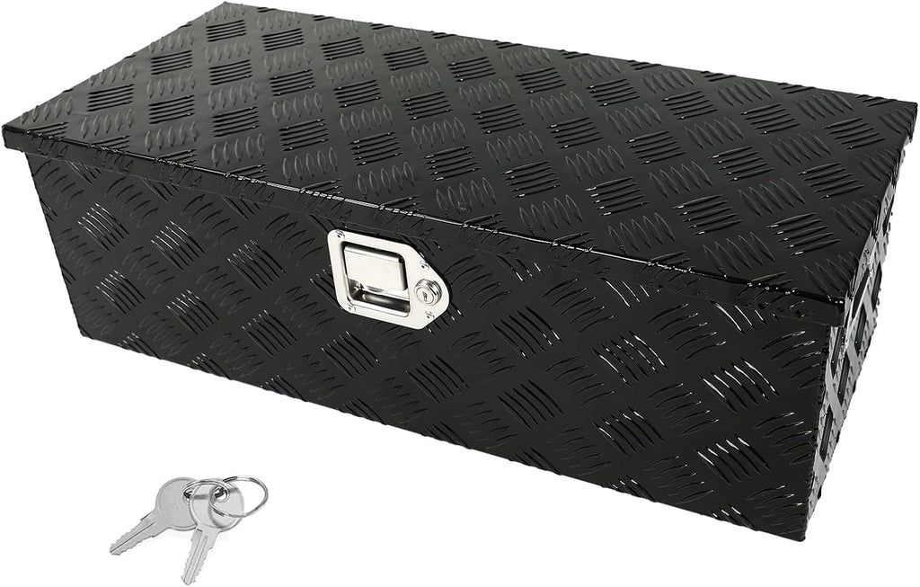 Black Aluminum Underbody Tool Box 30X13X10 Inch T13571
