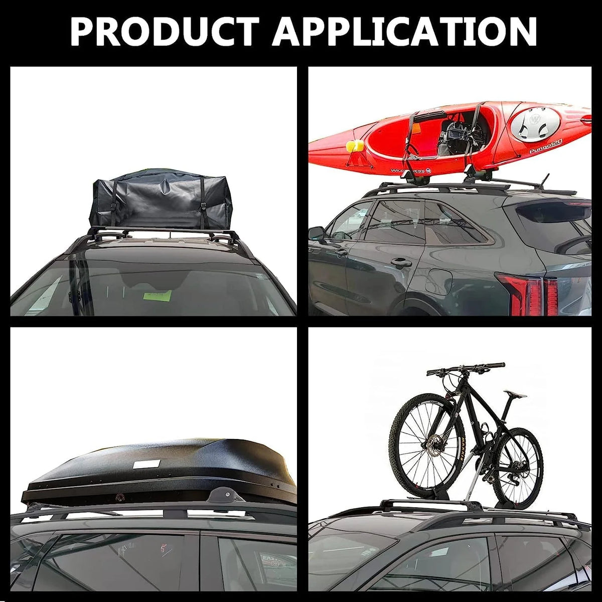 Silver Lockable Roof Rack Crossbars for Factory Raised Side Rails K5059