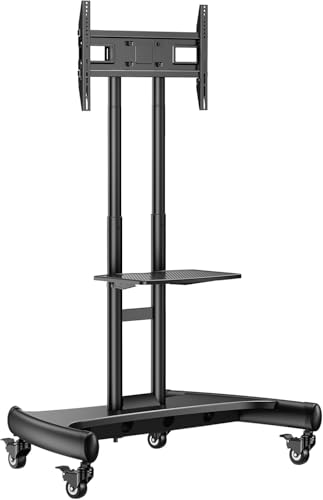 32-82 Inch Mobile TV Cart with Wheels S1290