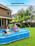 Inflatable Rectangular Swimming Pool 118" x 72" x 22" K2378