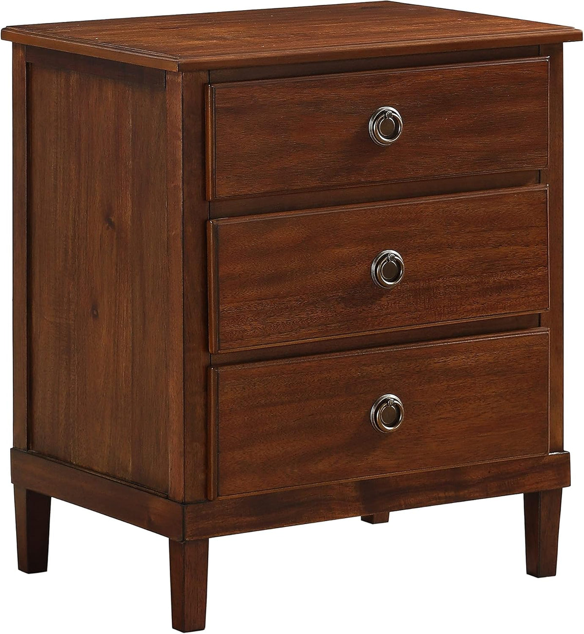 Brown 3-Drawer Nightstand C9347