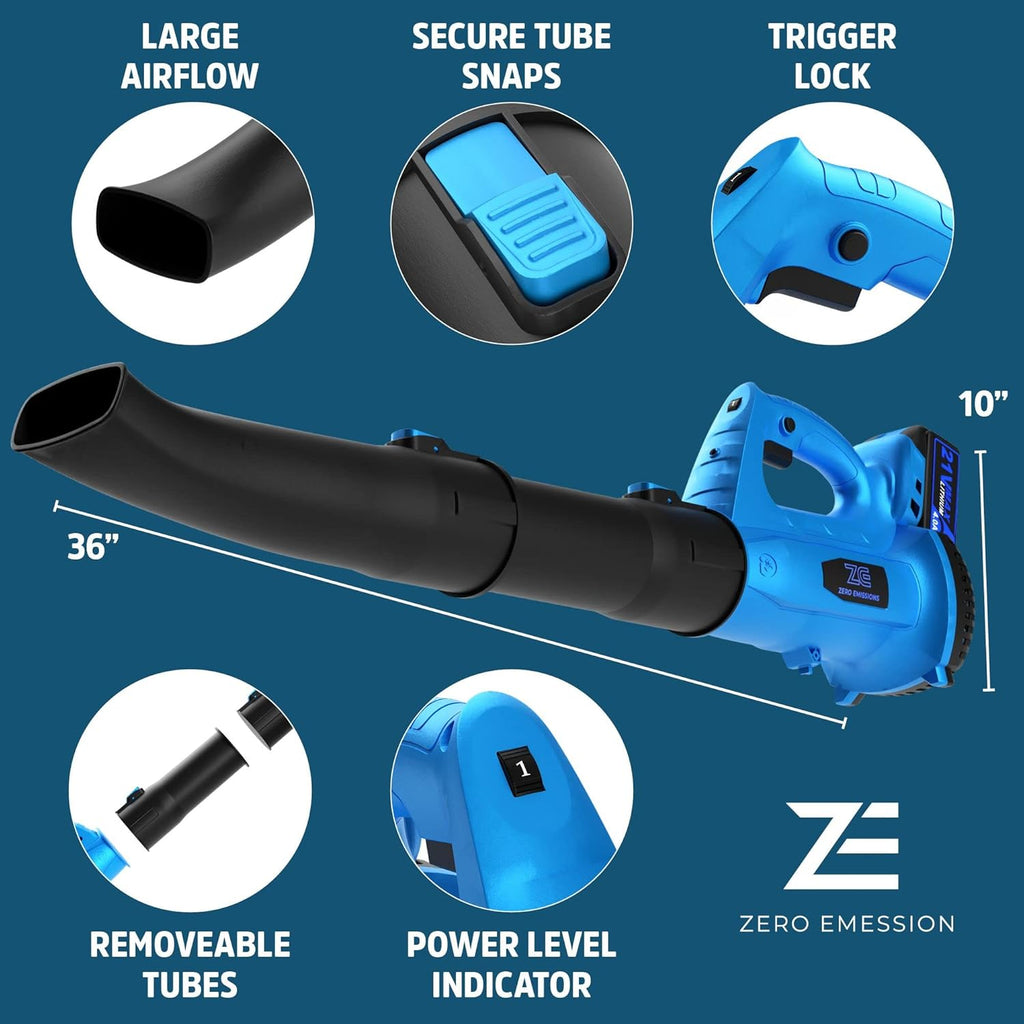 320 CFM 150 MPH Cordless Leaf Blower with 21V 4.0Ah Battery & Charger R256485