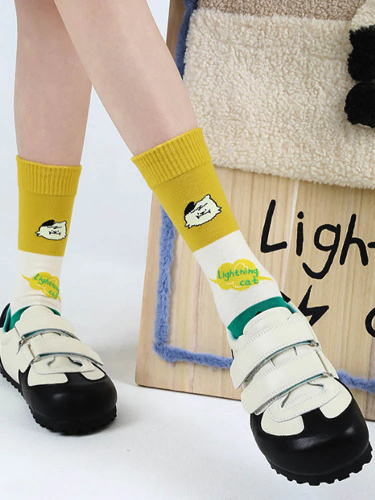 Cute Cartoon Kitty Mid-Calf Socks G820097
