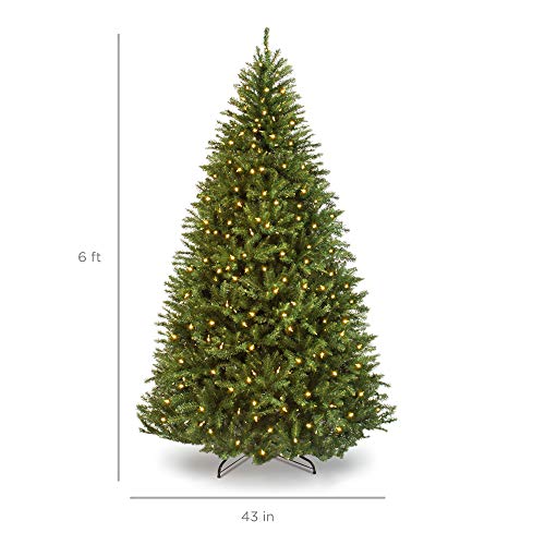 6ft Pre-Lit Douglas Fir Artificial Christmas Tree with 450 Warm White Lights A69118