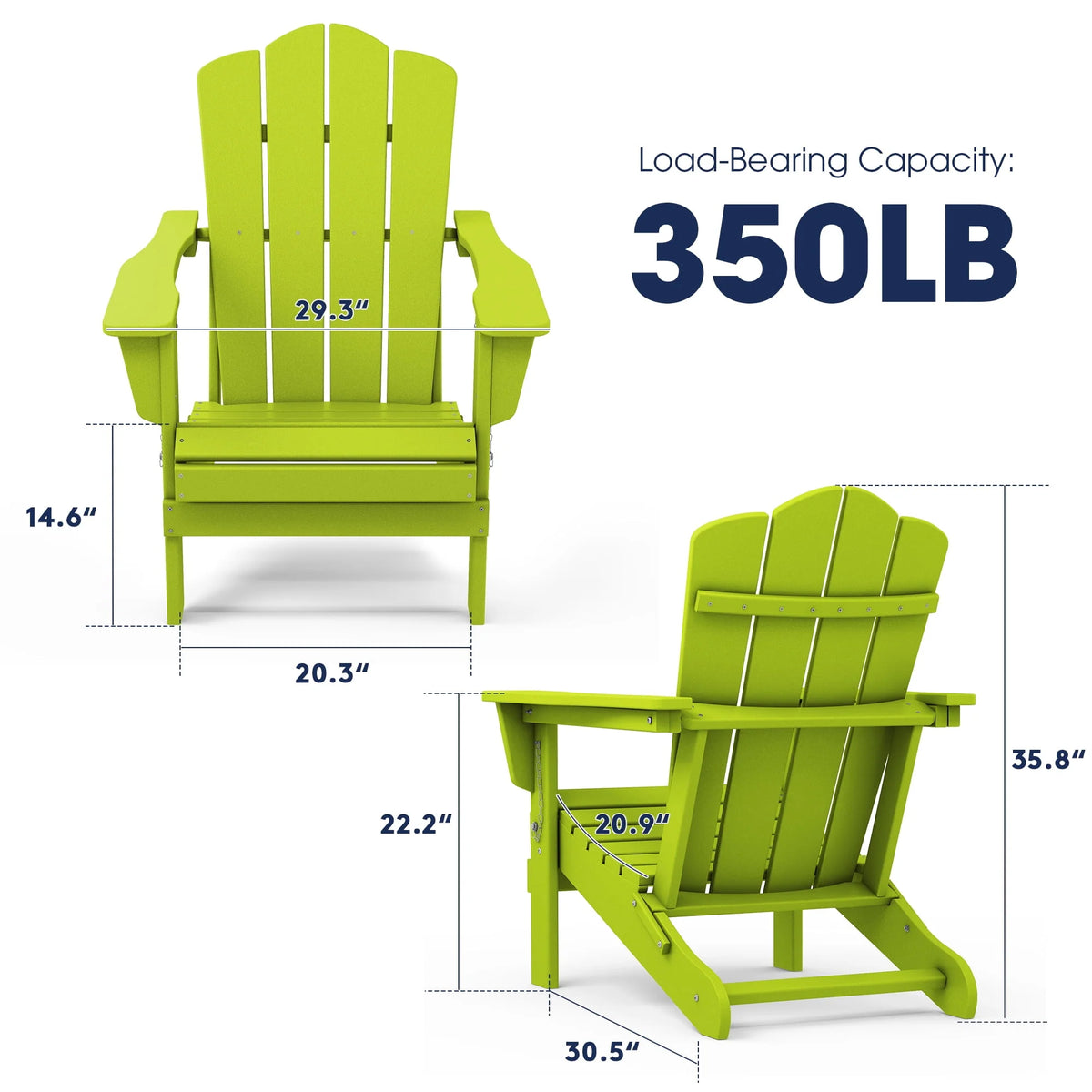 Gray Folding Plastic Adirondack Chair B2817