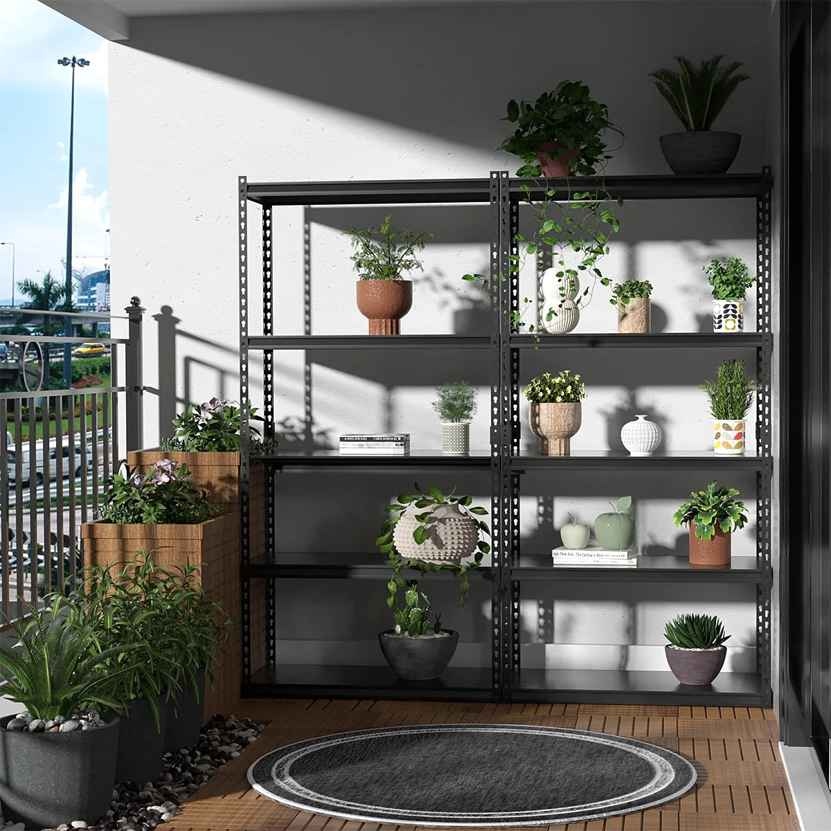 5 Tier Heavy Duty Metal Storage Shelves K47274