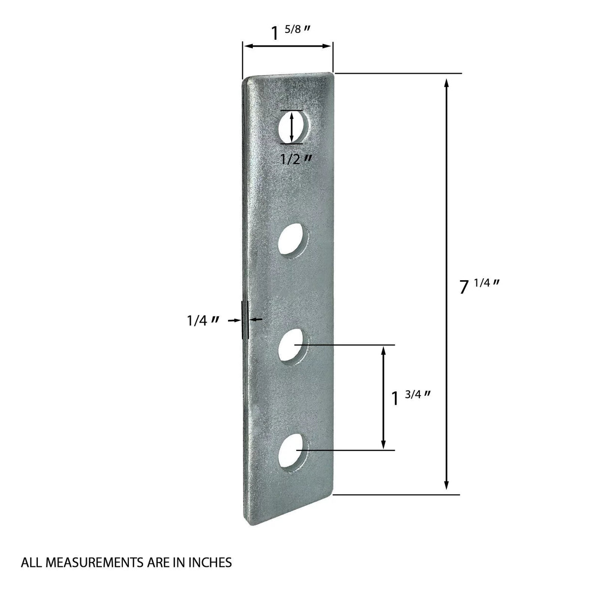 10 Pack 4 Hole Flat Plate Connector Bracket for 1/2" Bolt U214806