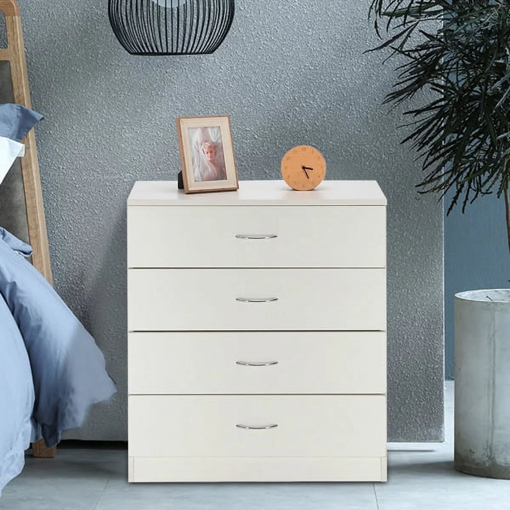 White 4 Drawer Dresser N9718