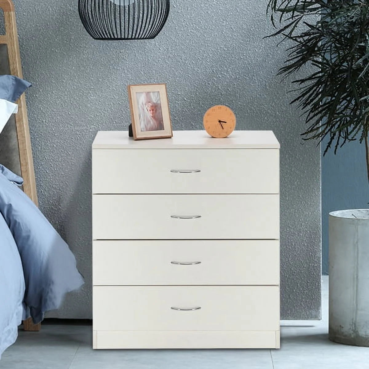 White 4 Drawer Dresser N9718