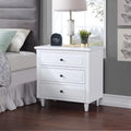 27.9" Oversized 3-Drawer Solid Wood Nightstand S134602