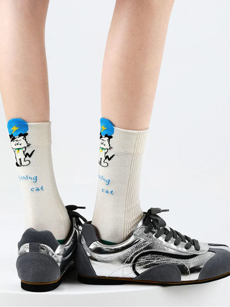 Cute Cartoon Kitty Mid-Calf Socks G820097