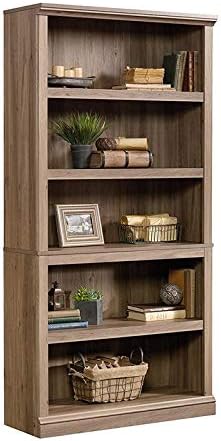 5 Shelf Bookcase with 3 Adjustable Shelves in Salt Oak W536934