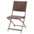Set of 2 Wicker Patio Folding Chairs Brown C19640