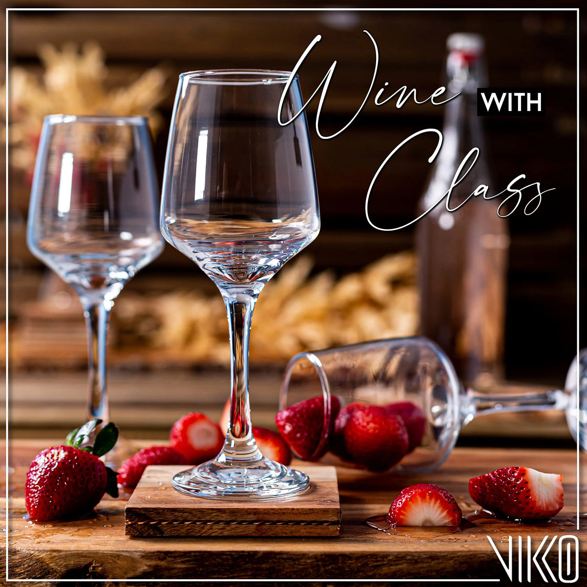 10.5 Ounce Clear Glass Wine Glasses Set of 6 B77701