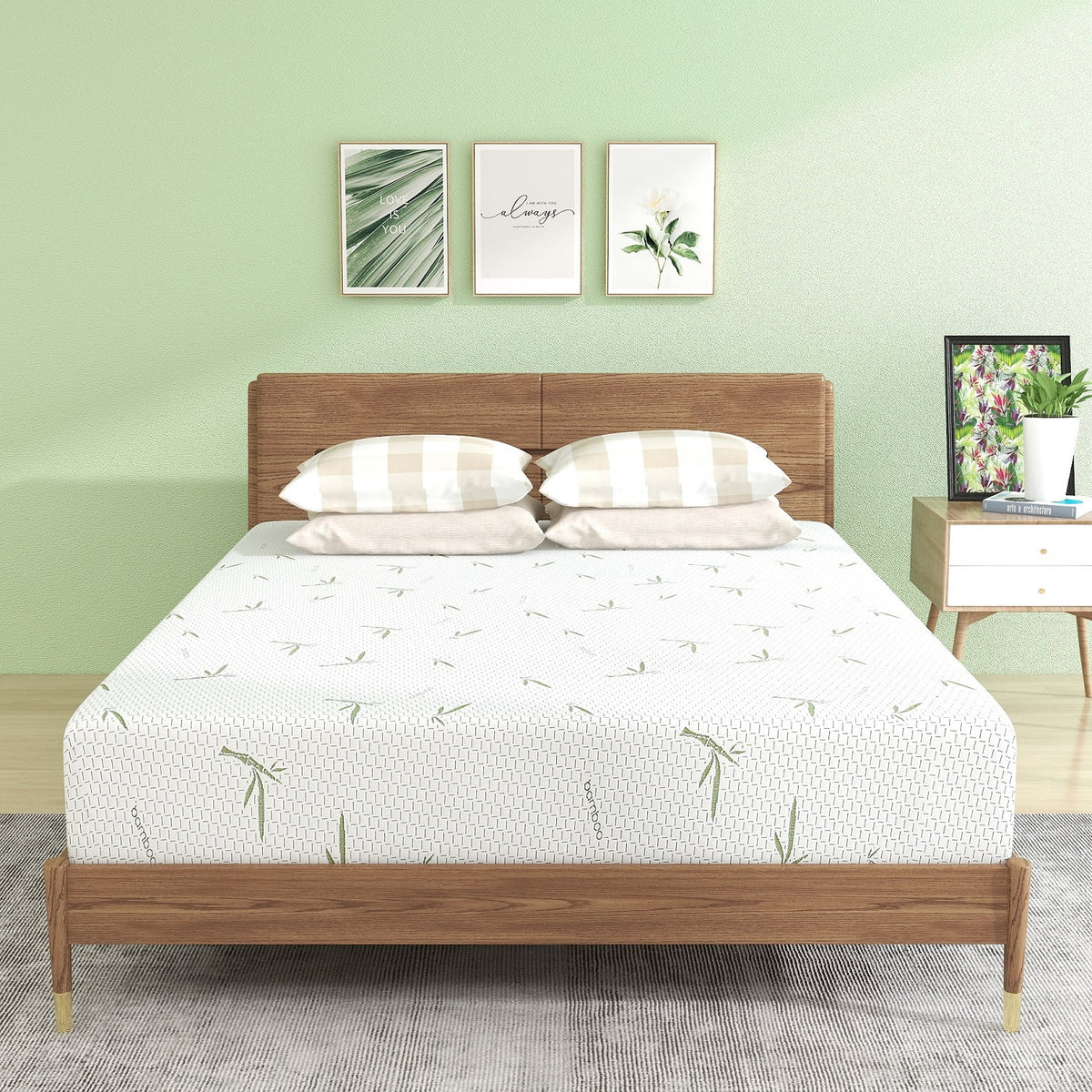 10 inch Green Tea Cooling Gel Memory Foam Queen Mattress M806190