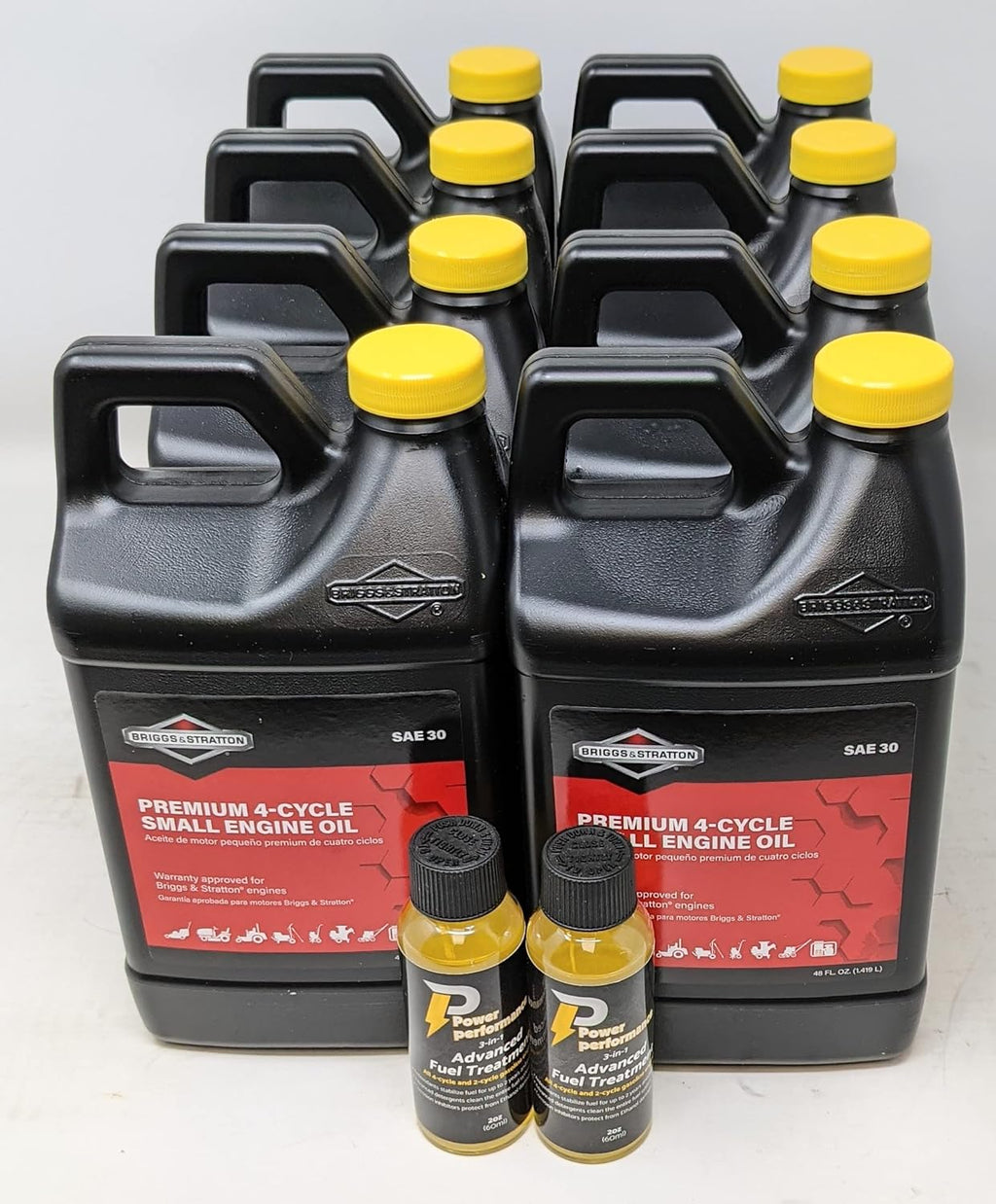 30W Engine Oil 48 Oz and Fuel Treatment Pack of 2 U210301