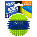Translucent TPR 3-Part Spike LED & Squeak Ball Dog Toy V167