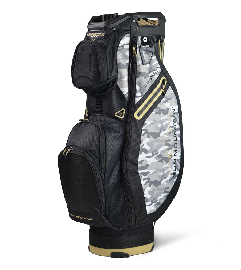 Black Gray Camo Gold Cart Bag T7883