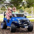 Blue 12V Kids Ride-On Car Truck with R/C Parental Remote Q6605