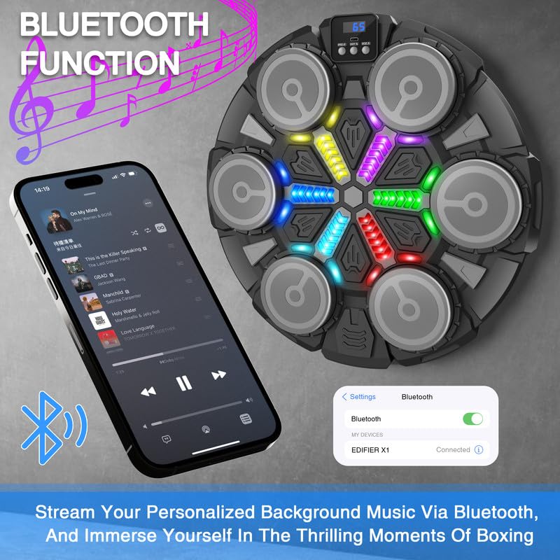Wall Mounted Bluetooth Music Boxing Machine with Boxing Glove V670