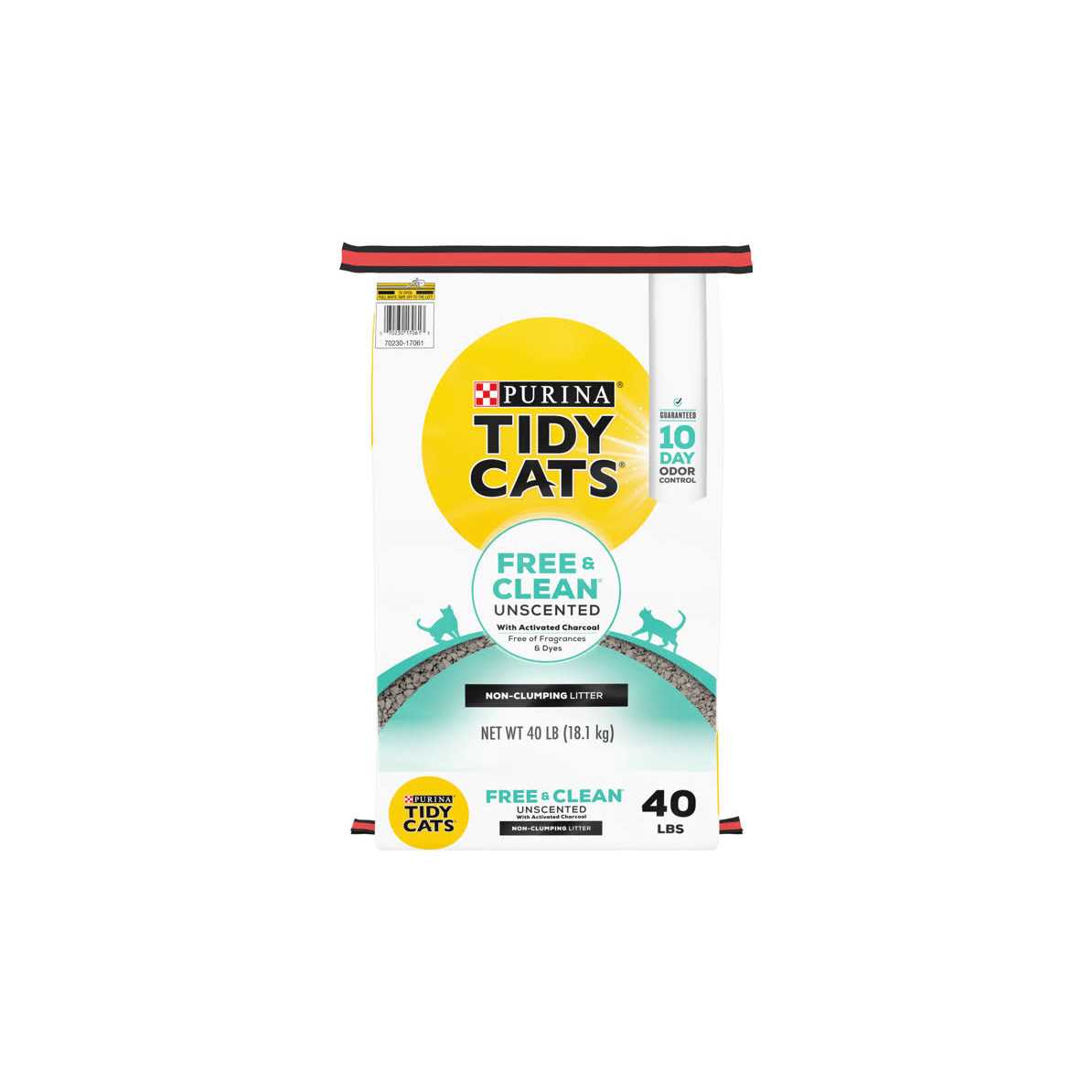Unscented Non Clumping Cat Litter with Activated Charcoal T506