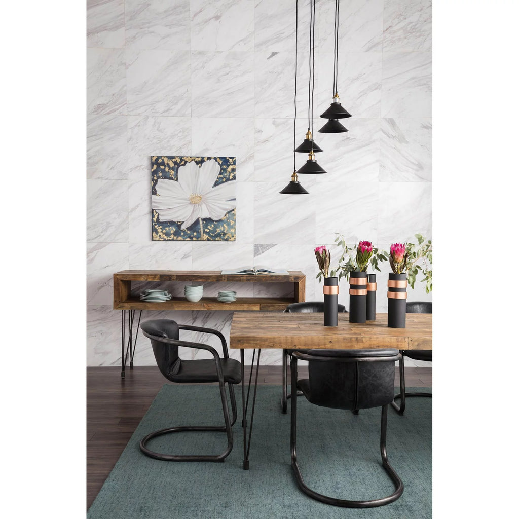 Onyx Black Leather Dining Chair Set Of Two N448