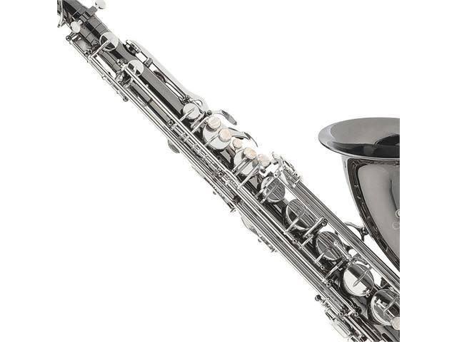 Black Nickel Plated B Flat Tenor Saxophone with Case and Mouthpiece W7300