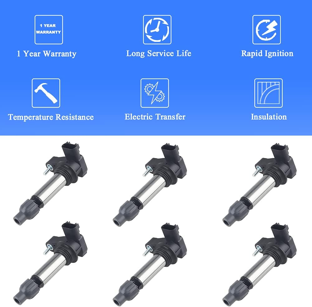 Ignition Coil Pack of 6 for V6 3.0L 3.2L 3.6L Y565578