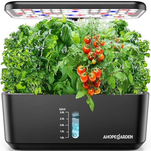 10 Pods Hydroponic Growing System with LED Grow Light, White T792670